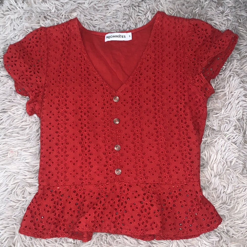 Burgundy blouse